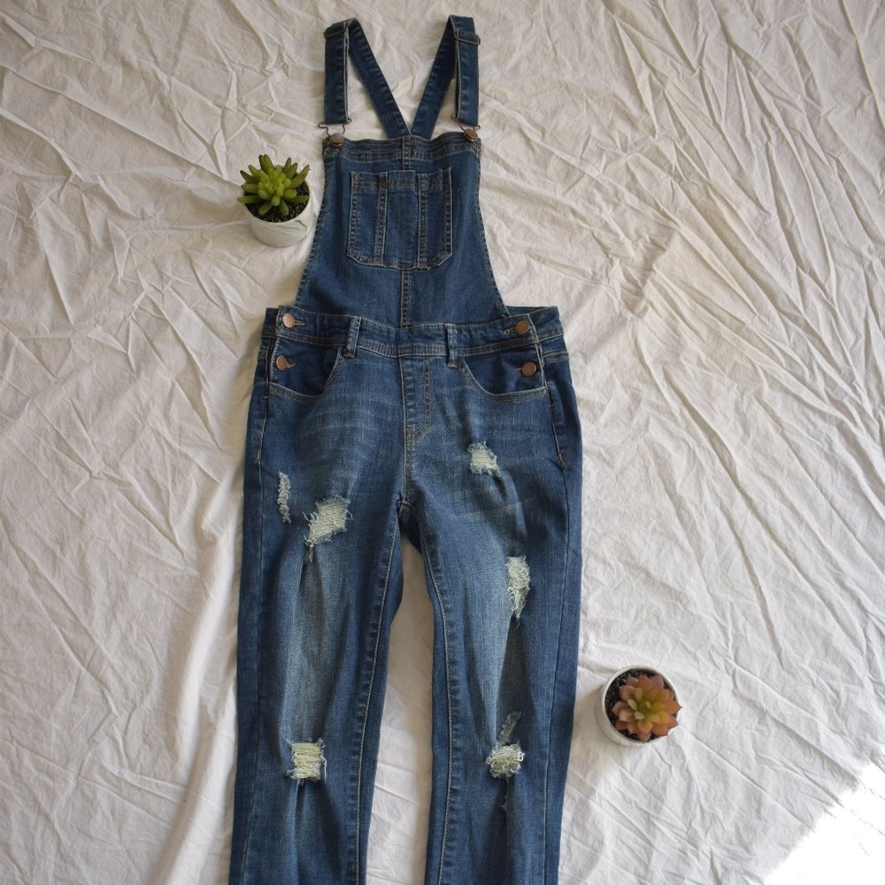 C'est Toi Blue Jean Overalls NWOT